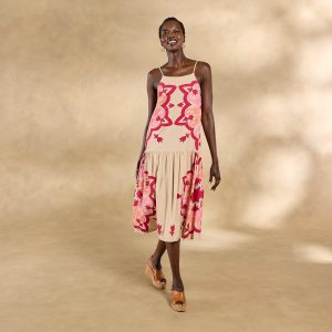Rosita Embroidered Dress - L, Natural